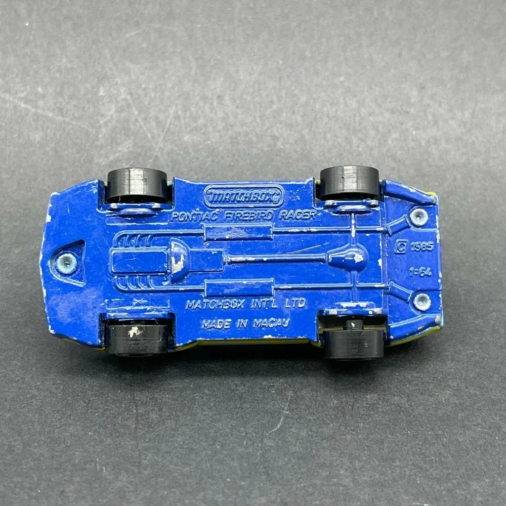 Matchbox #10 Pontiac Firebird 355 Racer Race Car Blue Diecast 1/64 Scale‎ Loose